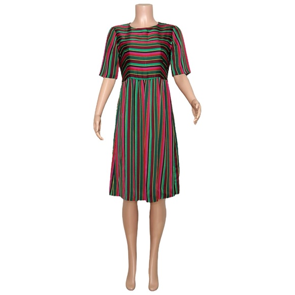 SÉZANE Leona Midi Dress, Multicolor Stripe, FR38/US6 - Picture 7 of 11